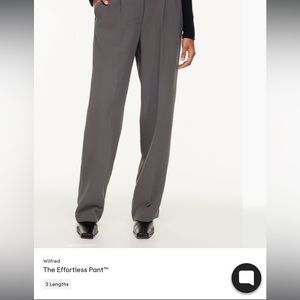 ARITZIA Wilfred Peppercorn Grey Effortless Pants Size 00 Regular Length